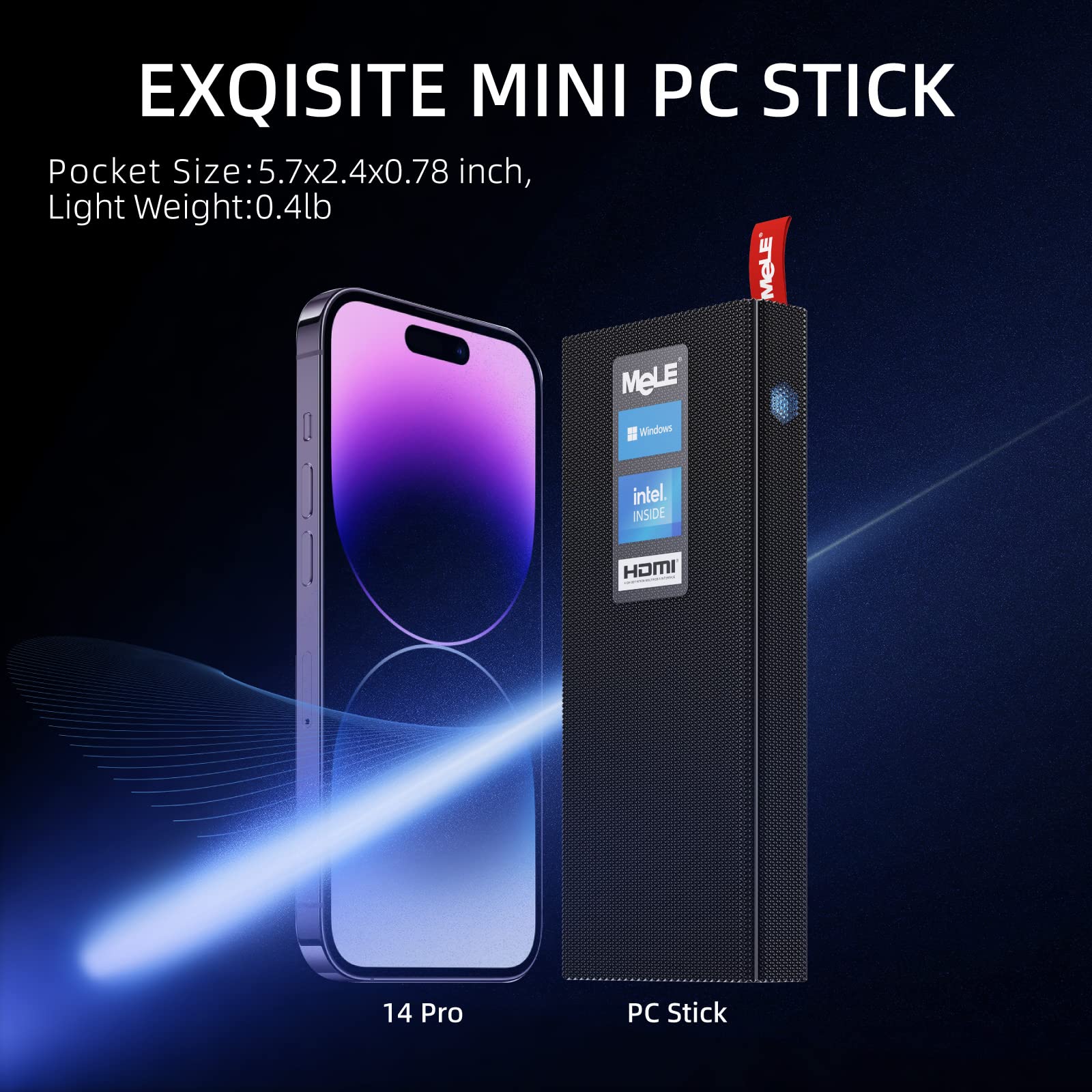 Amazon.com: MeLE Fanless Mini PC Stick PCG02 Pro, Celeron J4125